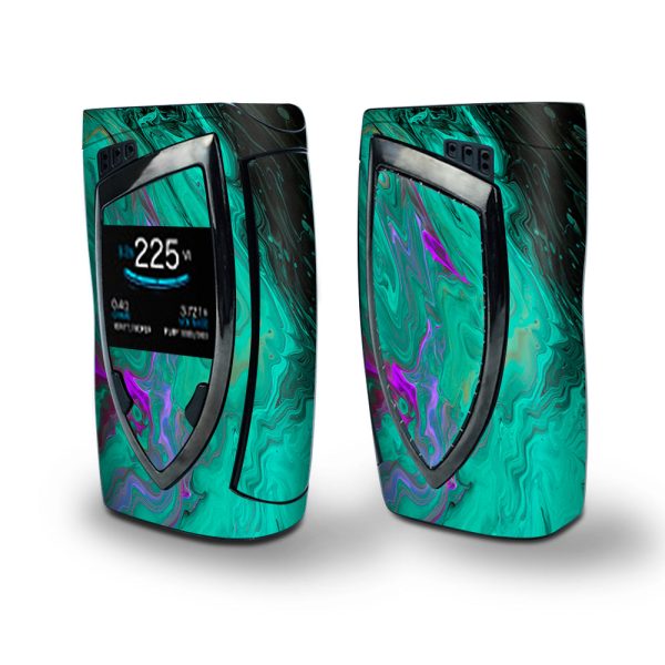 Skin Decal Vinyl Wrap for Smok Devilkin Kit 225w Vape (includes TFV12 Prince Tank Skins) skins cover   Paint Swirls Abstract Watercolor Fashion