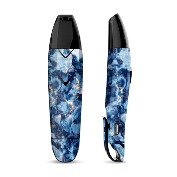 Skin Decal for Suorin Vagon  Vape   Heavy Blue Gold Marble Granite Cheap