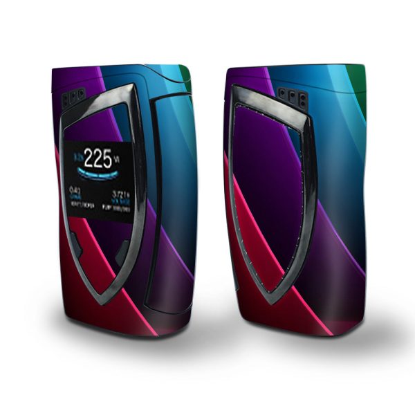 Skin Decal Vinyl Wrap for Smok Devilkin Kit 225w Vape (includes TFV12 Prince Tank Skins) skins cover  Abstract Colorful Panels Supply