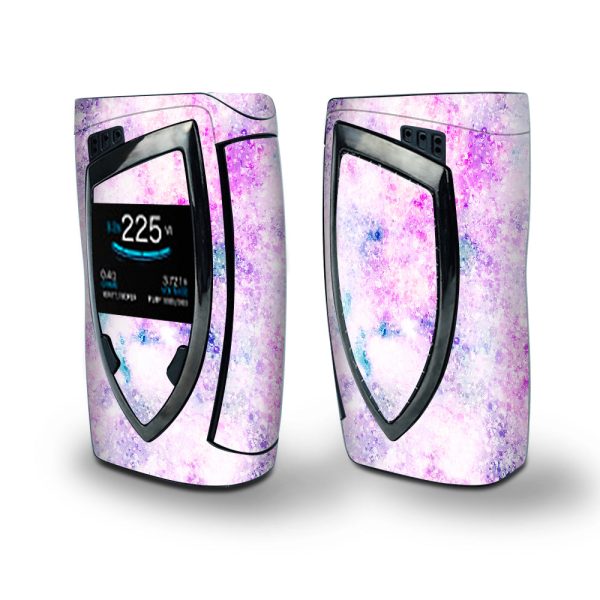 Skin Decal Vinyl Wrap for Smok Devilkin Kit 225w Vape (includes TFV12 Prince Tank Skins) skins cover   Pastel Crystals pink purple pattern Fashion