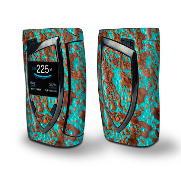 Skin Decal Vinyl Wrap for Smok Devilkin Kit 225w Vape (includes TFV12 Prince Tank Skins) skins cover   Blue Copper Patina Sale