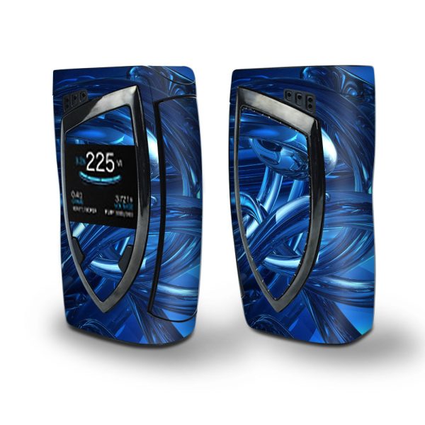 Skin Decal Vinyl Wrap for Smok Devilkin Kit 225w Vape (includes TFV12 Prince Tank Skins) skins cover  Blue Wierd Glass tubes on Sale