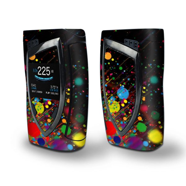 Skin Decal Vinyl Wrap for Smok Devilkin Kit 225w Vape (includes TFV12 Prince Tank Skins) skins cover  colorful paint splatter Online Sale