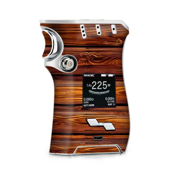 Red Deep Mahogany Wood Pattern Smok Mag kit Skin Online Sale