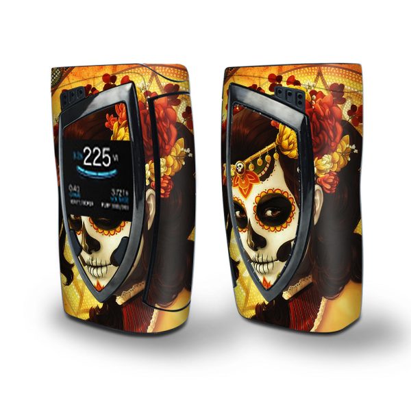 Skin Decal Vinyl Wrap for Smok Devilkin Kit 225w Vape (includes TFV12 Prince Tank Skins) skins cover  Skull Girl Dia de Los Muertos Paint Discount