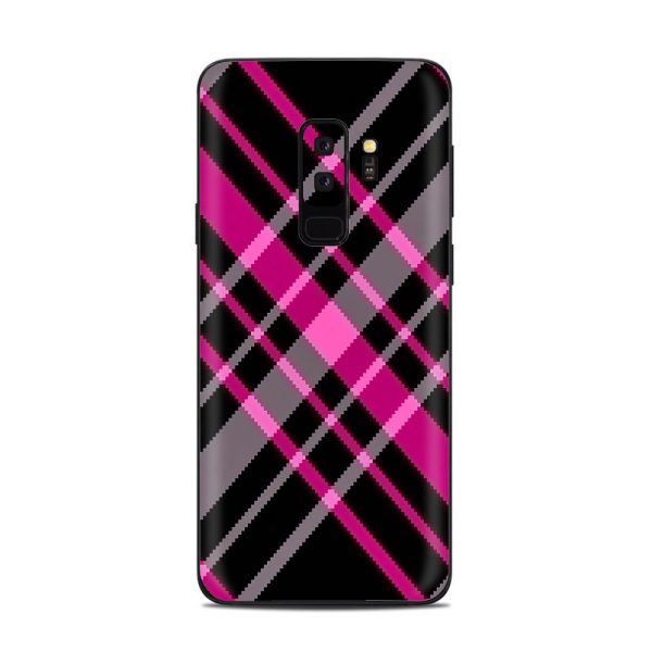 Pink And Black Plaid Samsung Galaxy S9 Plus Skin Online now