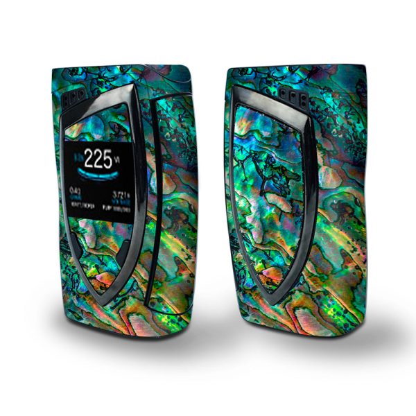 Skin Decal Vinyl Wrap for Smok Devilkin Kit 225w Vape (includes TFV12 Prince Tank Skins) skins cover   Abalone Shell Swirl Neon Green Opalescent Cheap