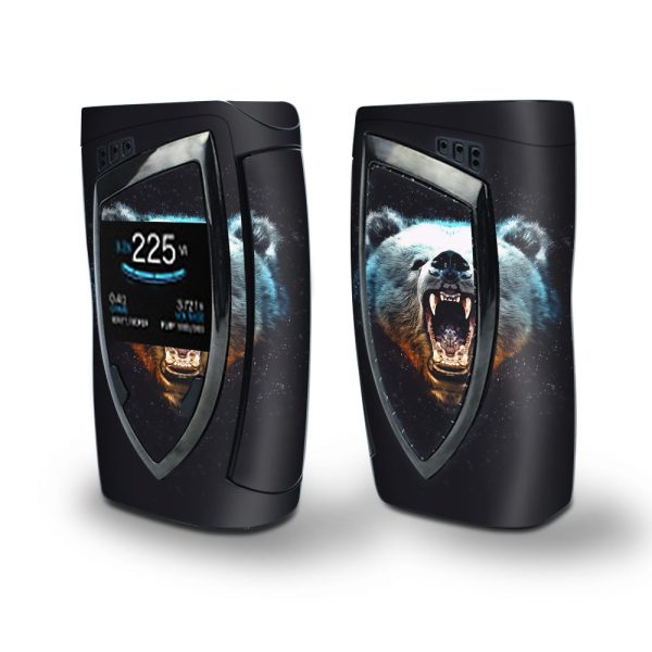 Skin Decal Vinyl Wrap for Smok Devilkin Kit 225w Vape (includes TFV12 Prince Tank Skins) skins cover  growling Bear head Hot on Sale