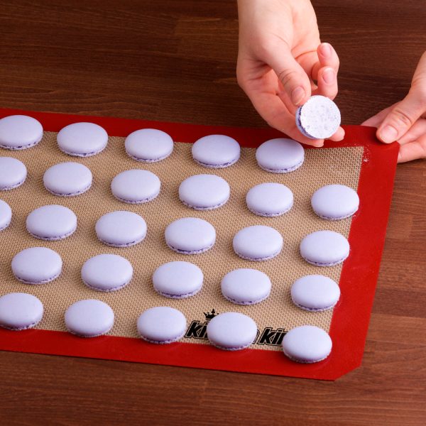 Silicone Baking Mat - Set of 2 Thick perfect size half sheet 11.2 x16.5  - Non Stick Silicone liner for baking pans and rolling. Cookies, Pastry, Macaroon, bread, fish, chicken pretzel Online now - Image 3