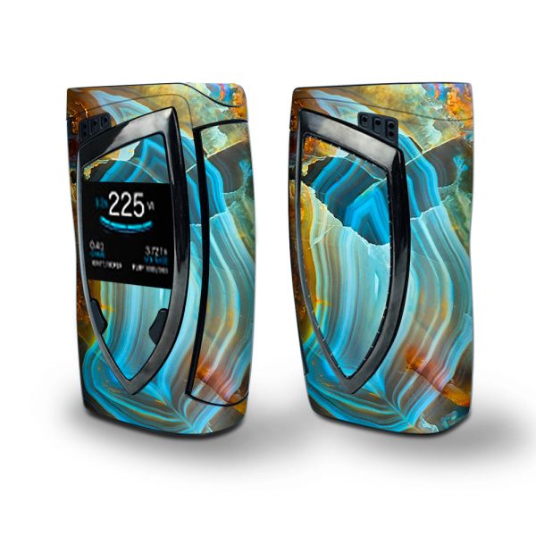 Skin Decal Vinyl Wrap for Smok Devilkin Kit 225w Vape (includes TFV12 Prince Tank Skins) skins cover   Beautiful Geode Precious Stone Blue Brown Sale