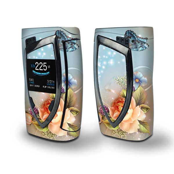 Skin Decal Vinyl Wrap for Smok Devilkin Kit 225w Vape (includes TFV12 Prince Tank Skins) skins cover  Sparkle Butterfly Flowers Online