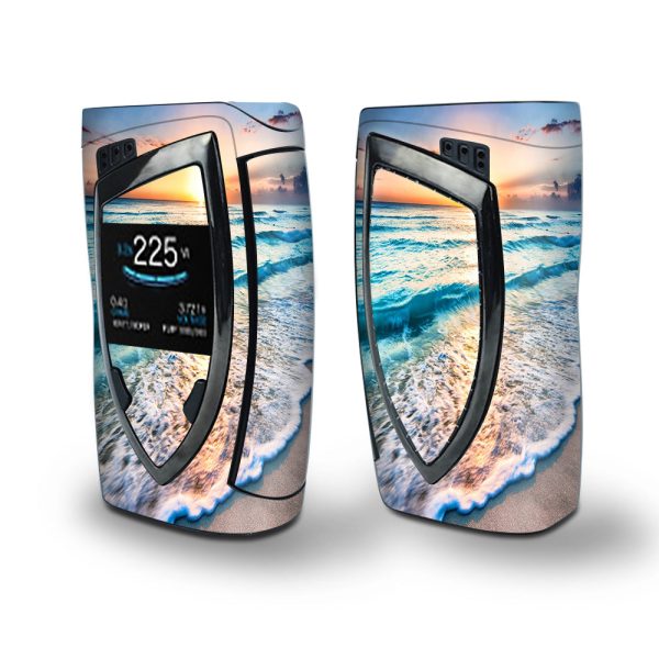 Skin Decal Vinyl Wrap for Smok Devilkin Kit 225w Vape (includes TFV12 Prince Tank Skins) skins cover  sunset on beach For Discount