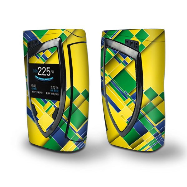Skin Decal Vinyl Wrap for Smok Devilkin Kit 225w Vape (includes TFV12 Prince Tank Skins) skins cover  Brazil Tech Colors Hot on Sale