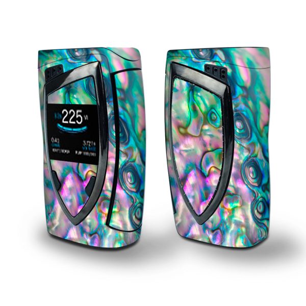 Skin Decal Vinyl Wrap for Smok Devilkin Kit 225w Vape (includes TFV12 Prince Tank Skins) skins cover   Abalone shell pink green blue opal Hot on Sale