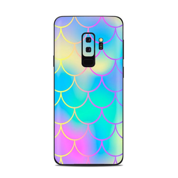 Pastel Colorful Mermaid Scales Samsung Galaxy S9 Plus Skin Online now
