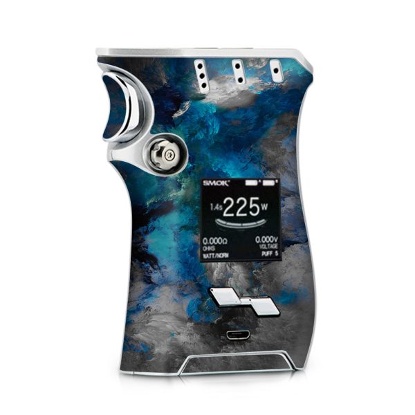 Blue Grey Painted Clouds Watercolor Smok Mag kit Skin Online Hot Sale