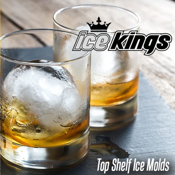 Ice Kings - Cocktail Large King Size Ice Cube Molds (2-pack) Square 2.1  and Round Ice Balls Whiskey, Bourbon, Old Fashion, Party Fun Sale - Image 2