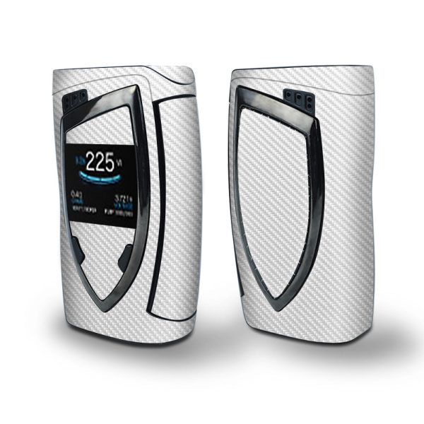 Skin Decal Vinyl Wrap for Smok Devilkin Kit 225w Vape (includes TFV12 Prince Tank Skins) skins cover  White Carbon Fiber graphite Online now