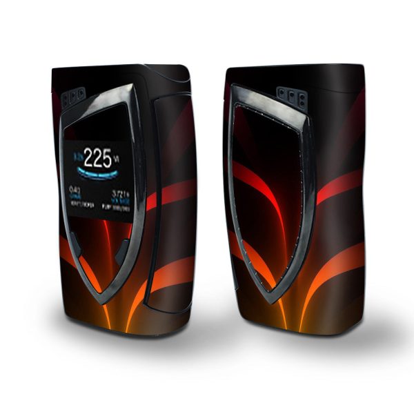Skin Decal Vinyl Wrap for Smok Devilkin Kit 225w Vape (includes TFV12 Prince Tank Skins) skins cover  Red orange Abstract For Discount