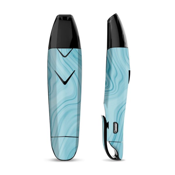 Skin Decal for Suorin Vagon  Vape   Teal Blue Ice Marble Swirl Glass Sale