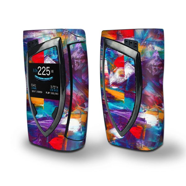 Skin Decal Vinyl Wrap for Smok Devilkin Kit 225w Vape (includes TFV12 Prince Tank Skins) skins cover  Brush Strokes Paint For Sale