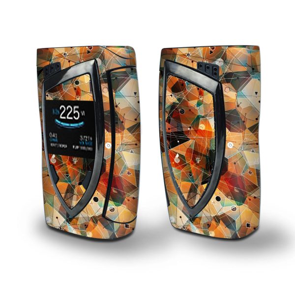Skin Decal Vinyl Wrap for Smok Devilkin Kit 225w Vape (includes TFV12 Prince Tank Skins) skins cover  Abstract Triangles Hot on Sale