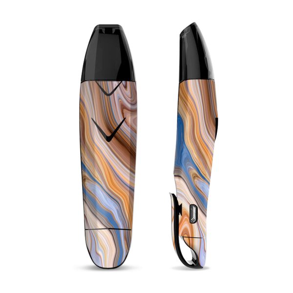 Skin Decal for Suorin Vagon  Vape   Brown Blue Marble Glass Cheap