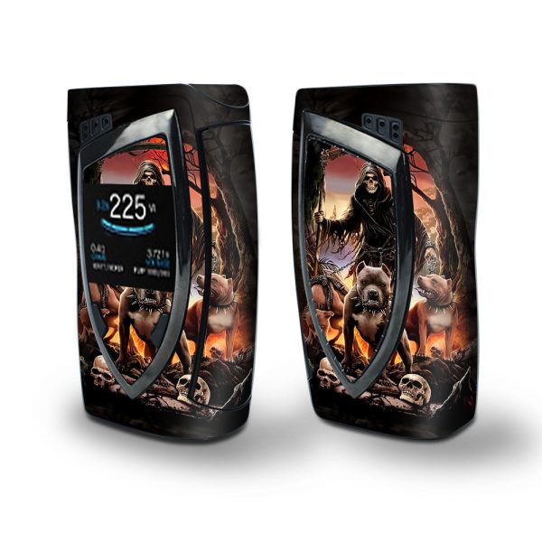Skin Decal Vinyl Wrap for Smok Devilkin Kit 225w (includes TFV12 Prince Tank Skins) Vape Skins Stickers Cover   Grim Reaper Pitbull Skulls Cheap