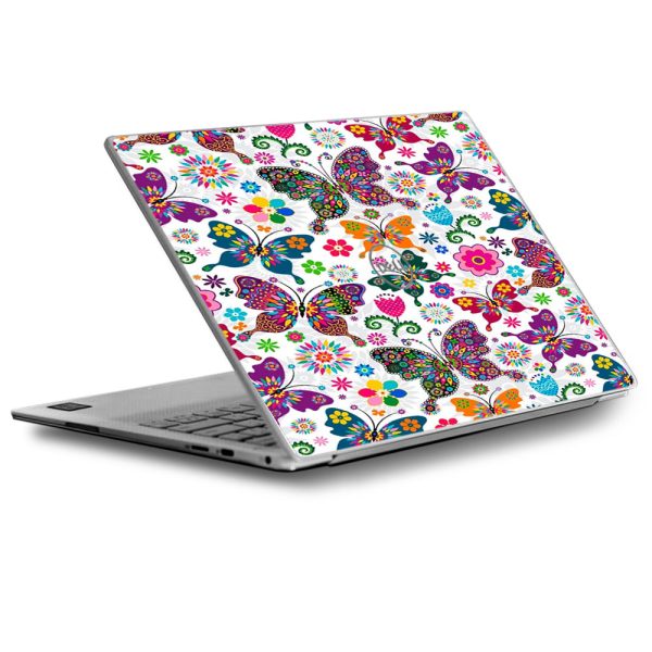 Butterflies Colorful Floral Dell XPS 13 9370 9360 9350 Skin For Cheap