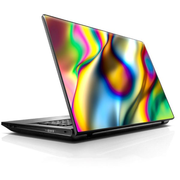 Oil Slick Rainbow Opalescent Design Awesome HP Dell Compaq Mac Asus Acer 13 to 16 inch Skin For Discount