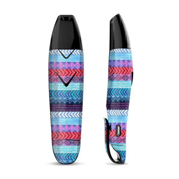 Skin Decal Vinyl Wrap for Suorin Vagon  Vape   Aztec Blue Tribal Chevron For Discount