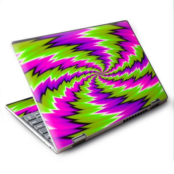 Psychedelic Moving Purple Green Swirls Lenovo Yoga 710 11.6  Skin Supply