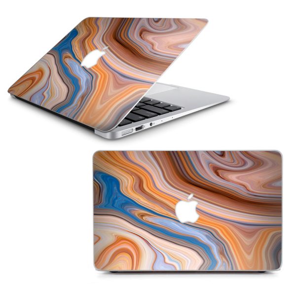 Brown Blue Marble Glass Macbook Air 13  A1369 A1466 Skin Discount