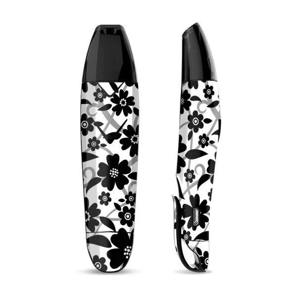 Skin Decal Vinyl Wrap for Suorin Vagon  Vape   Black white Flower Print For Cheap