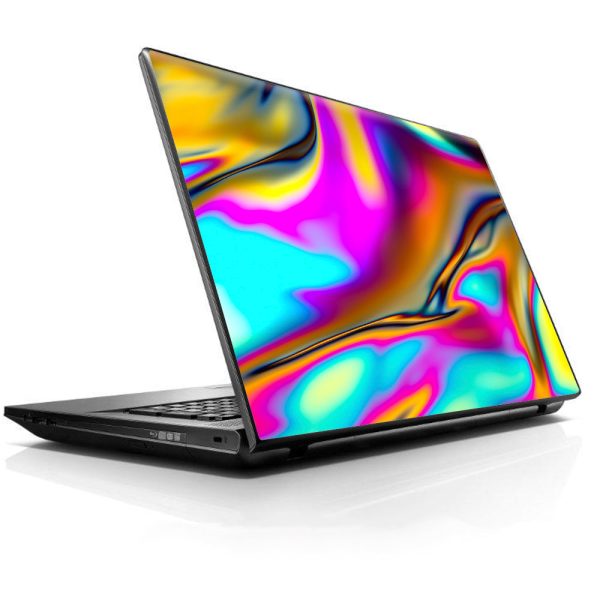 Oil Slick Resin Iridium Glass Colors HP Dell Compaq Mac Asus Acer 13 to 16 inch Skin Cheap