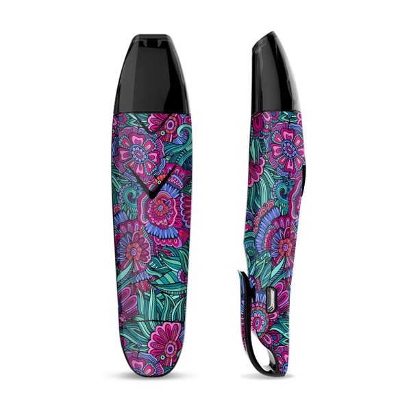 Skin Decal Vinyl Wrap for Suorin Vagon  Vape   Floral Flowers Retro on Sale