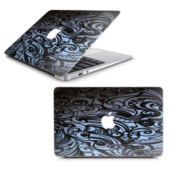 Blue Grey Paisley Abstract Macbook Air 11  A1370 A1465 Skin For Cheap