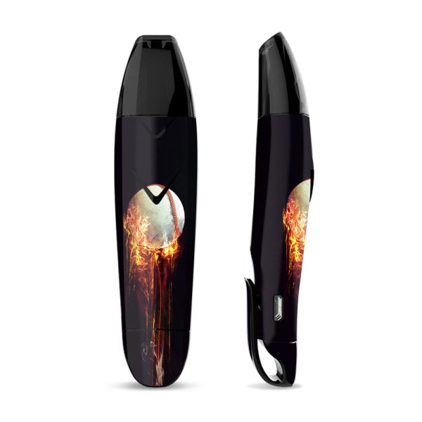 Skin Decal Vinyl Wrap for Suorin Vagon  Vape   Fireball Baseball Flames Sale