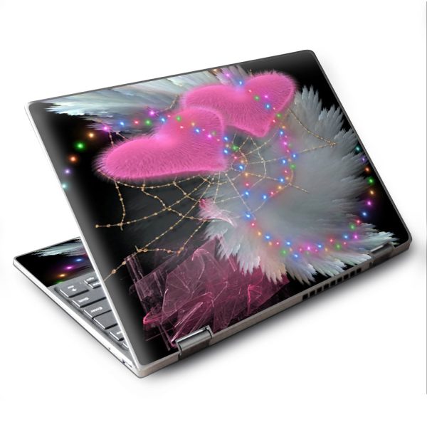 Mystic Pink Hearts Feathers Lenovo Yoga 710 11.6  Skin Online Sale