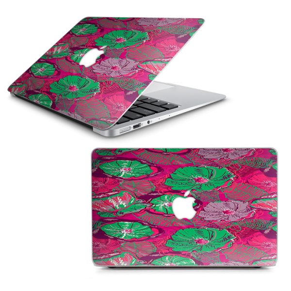 Pink Green Wild Flowers Macbook Air 11  A1370 A1465 Skin on Sale