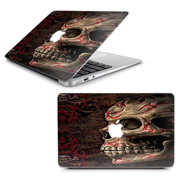 Wicked Evil Tribal Skull Tattoo Macbook Air 13  A1369 A1466 Skin Sale