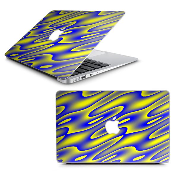 Neon Blue Yellow Trippy Macbook Air 11  A1370 A1465 Skin Fashion