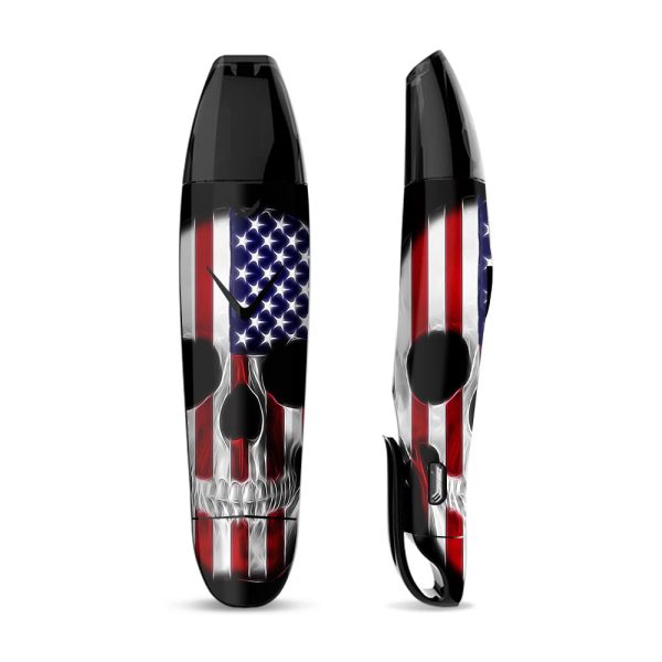 Skin Decal Vinyl Wrap for Suorin Vagon  Vape   American Skull Flag in Skull Discount