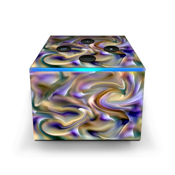 Resin Swirl Opalescent Oil Slick Amazon Fire TV Cube Skin Hot on Sale