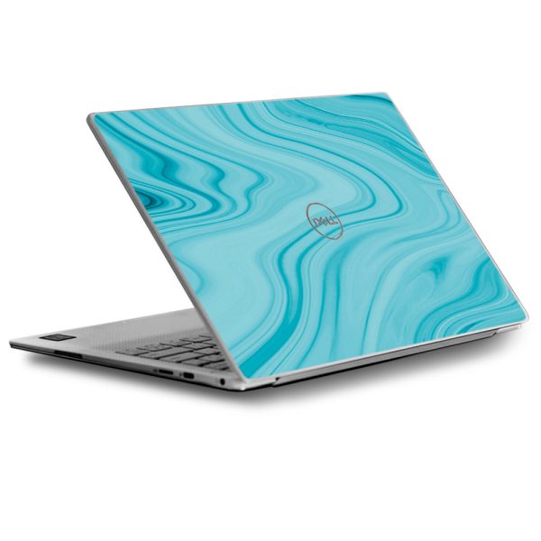 Teal Blue Ice Marble Swirl Glass Dell XPS 13 9370 9360 9350 Skin For Discount