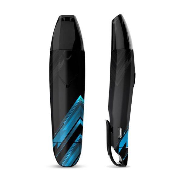 Skin Decal Vinyl Wrap for Suorin Vagon  Vape   Black Blue Sharp Design Edge on Sale