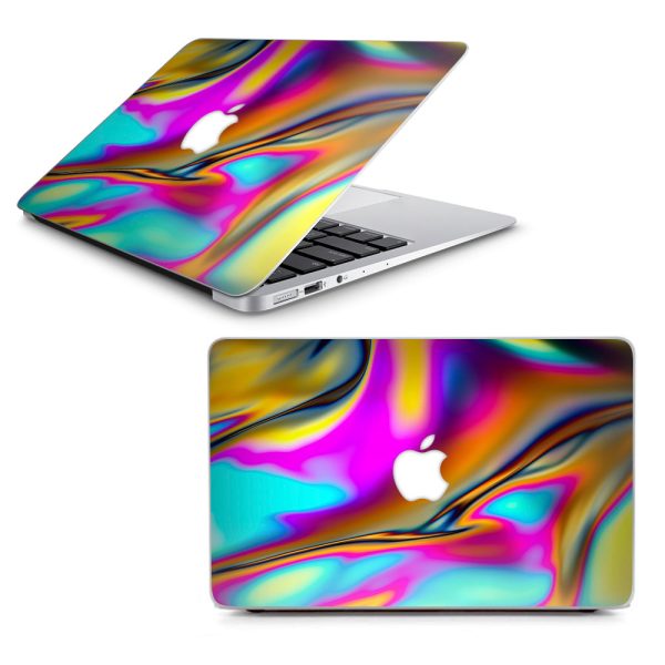 Oil Slick Resin Iridium Glass Colors Macbook Air 11  A1370 A1465 Skin For Cheap