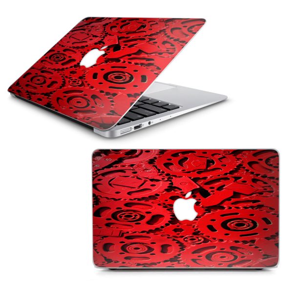 Red Gears Cog Cogs Steam Punk Macbook Air 11  A1370 A1465 Skin Cheap