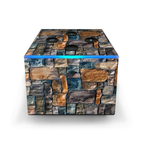 Aged Used Rough Dirty Brick Wall Panel Amazon Fire TV Cube Skin For Cheap