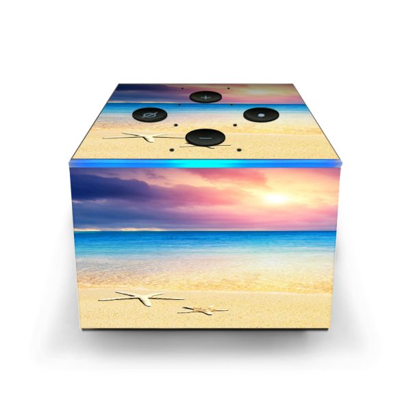 Starfish On The Sand Beach Sunset Amazon Fire TV Cube Skin on Sale